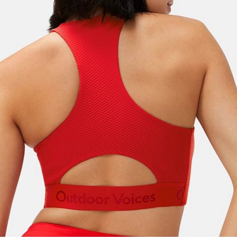 Outdoor Voices Doing Things Sports Bra in Red